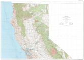 US Geological Survey California North Topographic 1:500,000 Map
